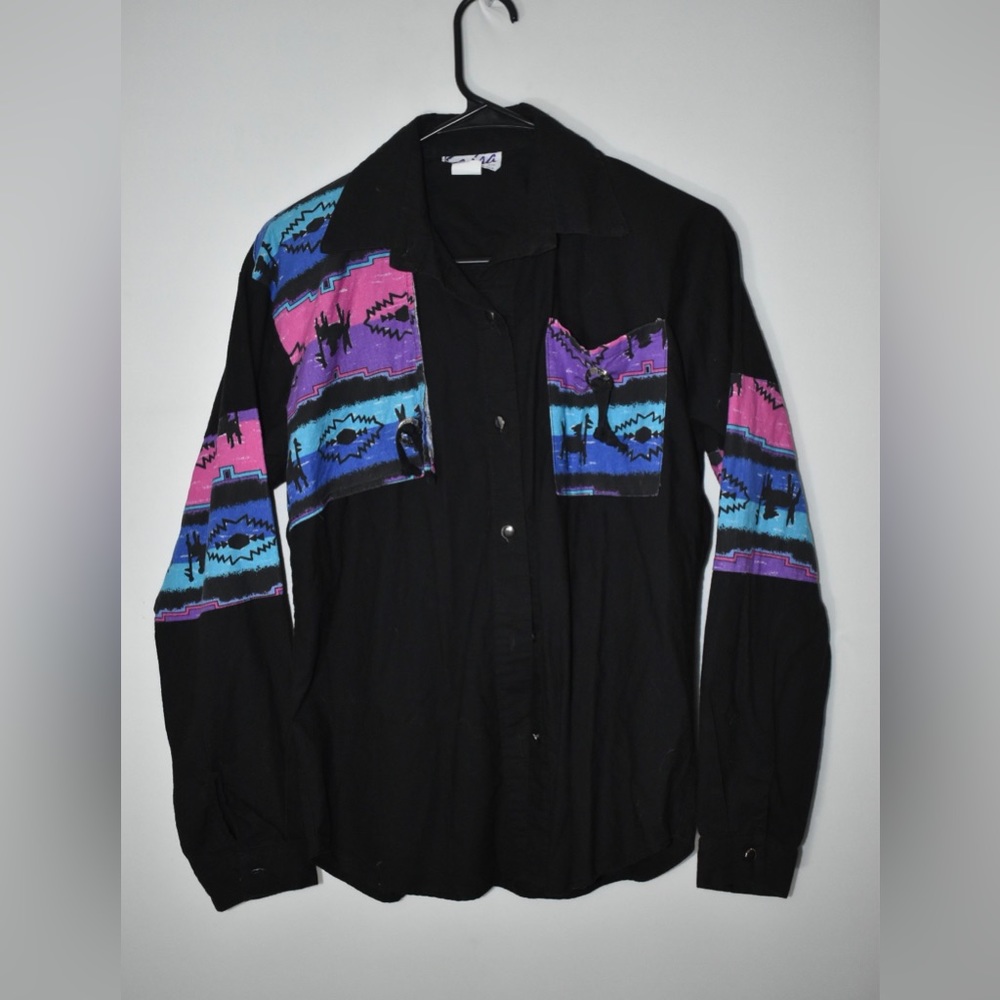 Retro Cowgirl Longsleeve Button Up